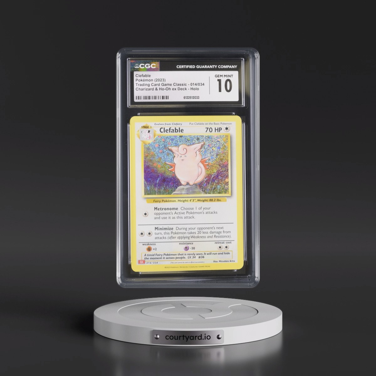 2023 Trading Card Game Classic - CLV, CLC, CLB #014/034 Clefable - Charizard & Ho-Oh ex Deck - CLC Holo (CGC 10 GEM MINT)