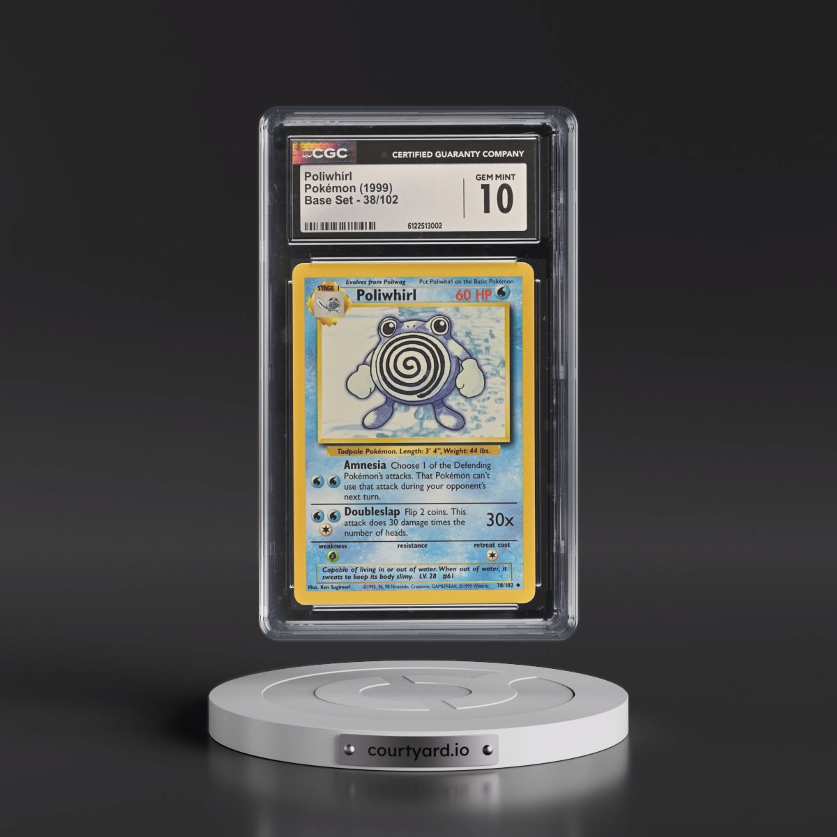1999 Base Set #38/102 Poliwhirl (CGC 10 GEM MINT)