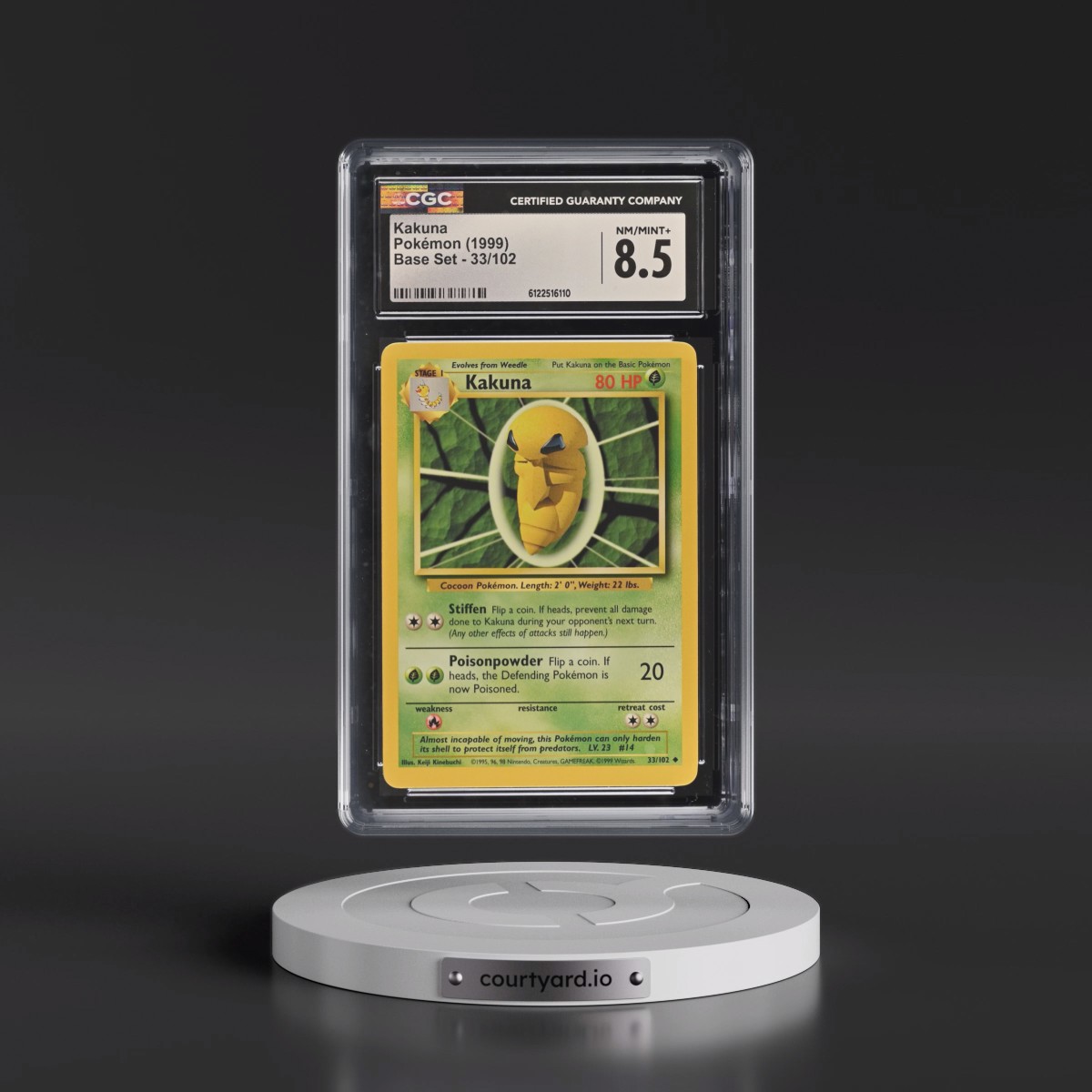 1999 Base Set #33/102 Kakuna (CGC 8.5 NM-MT+)