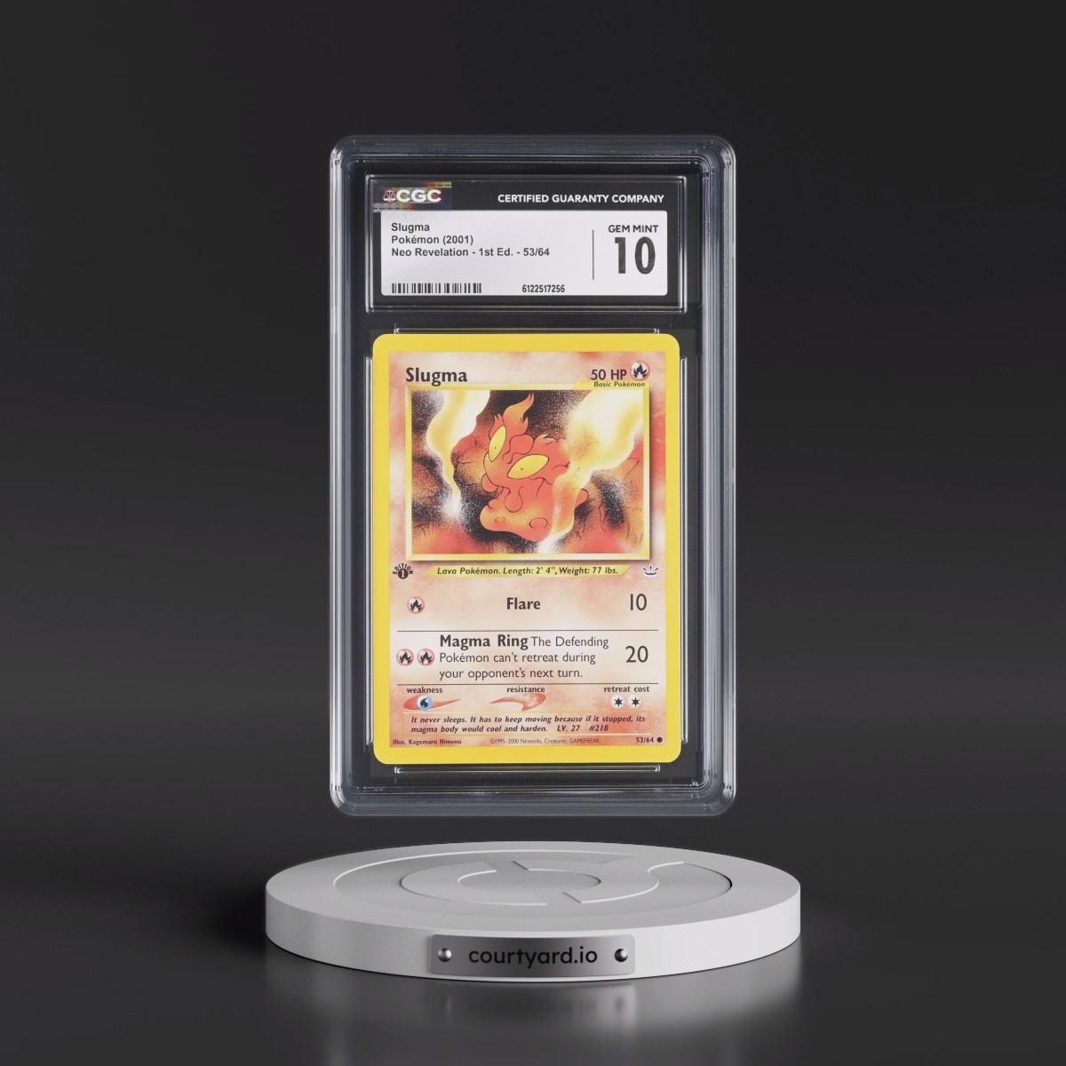 2001 Neo Revelation #53/64 Slugma - 1st Edition (CGC 10 GEM MINT)