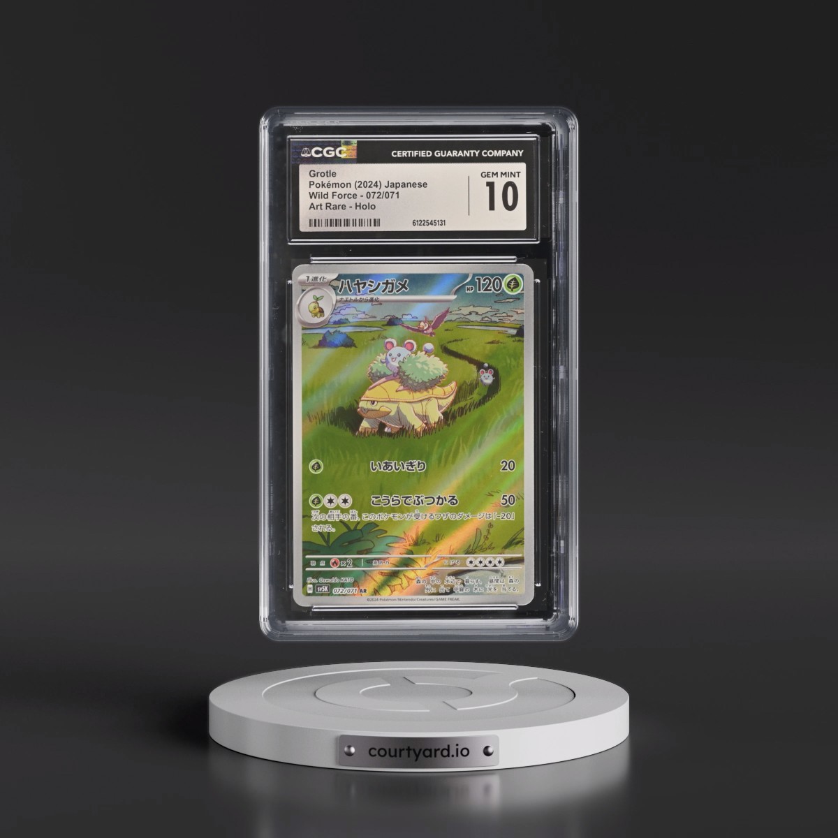 2024 Wild Force #072/071 Grotle - Art Rare Holo (CGC 10 GEM MINT)