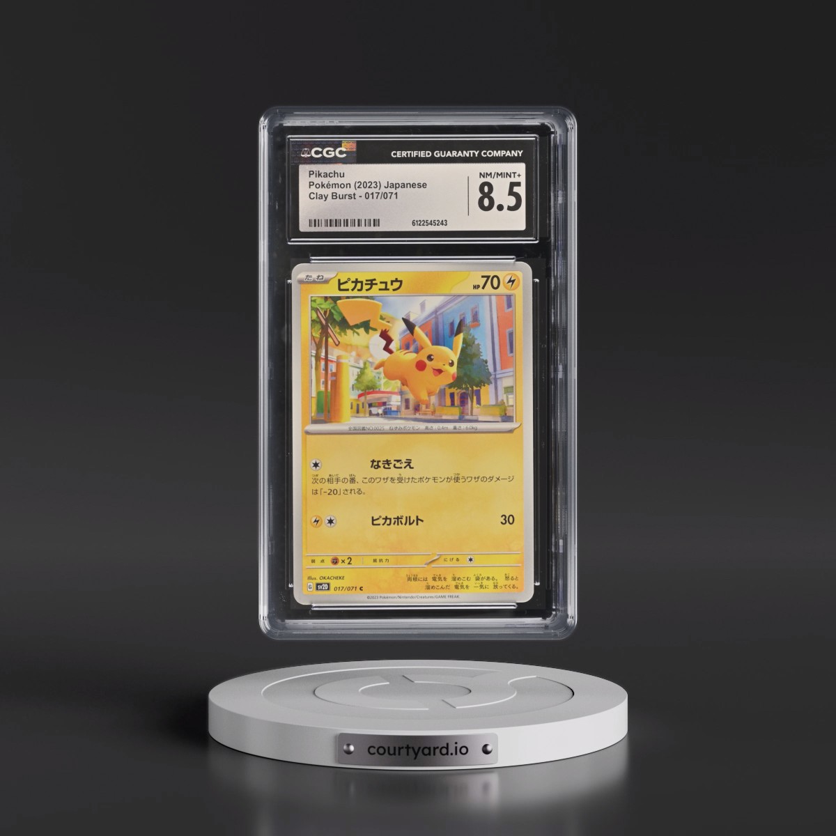 2023 Clay Burst #017/071 Pikachu (CGC 8.5 NM-MT+)