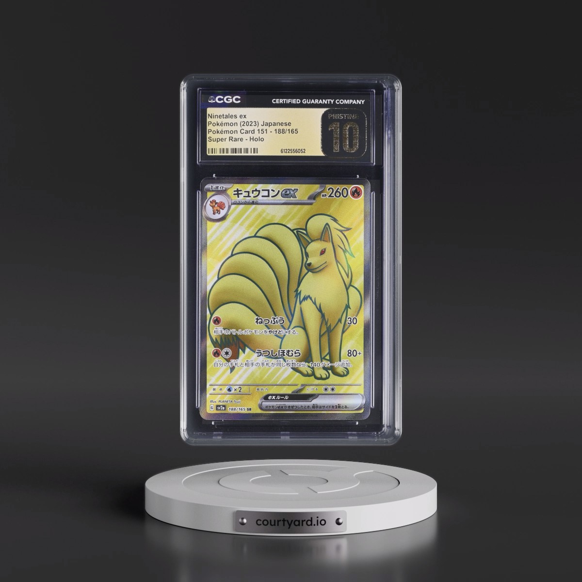 2023 Pokémon Card 151 #188/165 Ninetales ex - Super Rare Holo (CGC 10 PRISTINE)