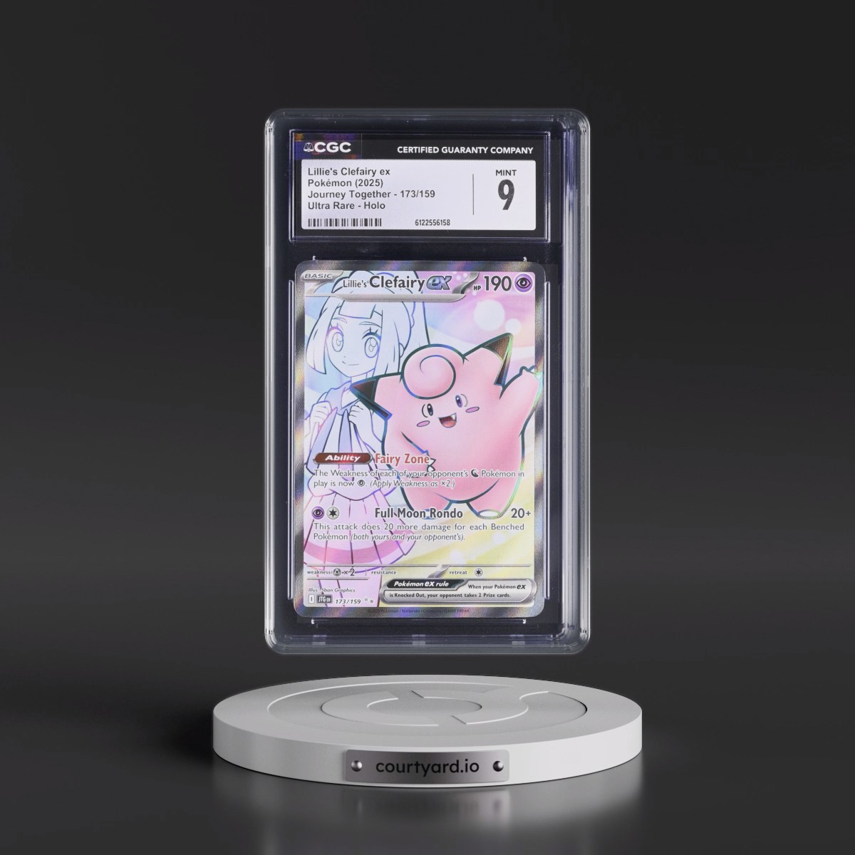 2024 Journey Together - JTG EN #173/159 Lillie's Clefairy ex - Ultra Rare Holo (CGC 9 MINT)