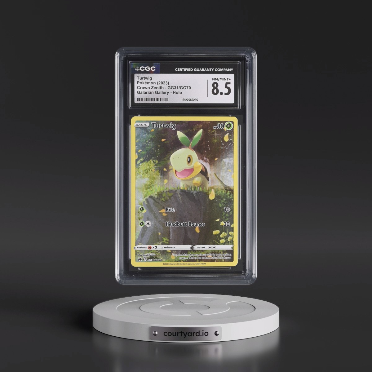 2023 Crown Zenith #GG31/GG70 Turtwig - Galarian Gallery Holo (CGC 8.5 NM-MT+)