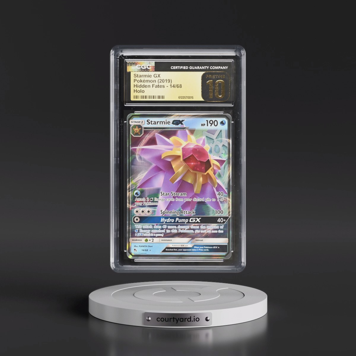 2019 Hidden Fates #14/68 Starmie GX - Holo (CGC 10 PRISTINE)