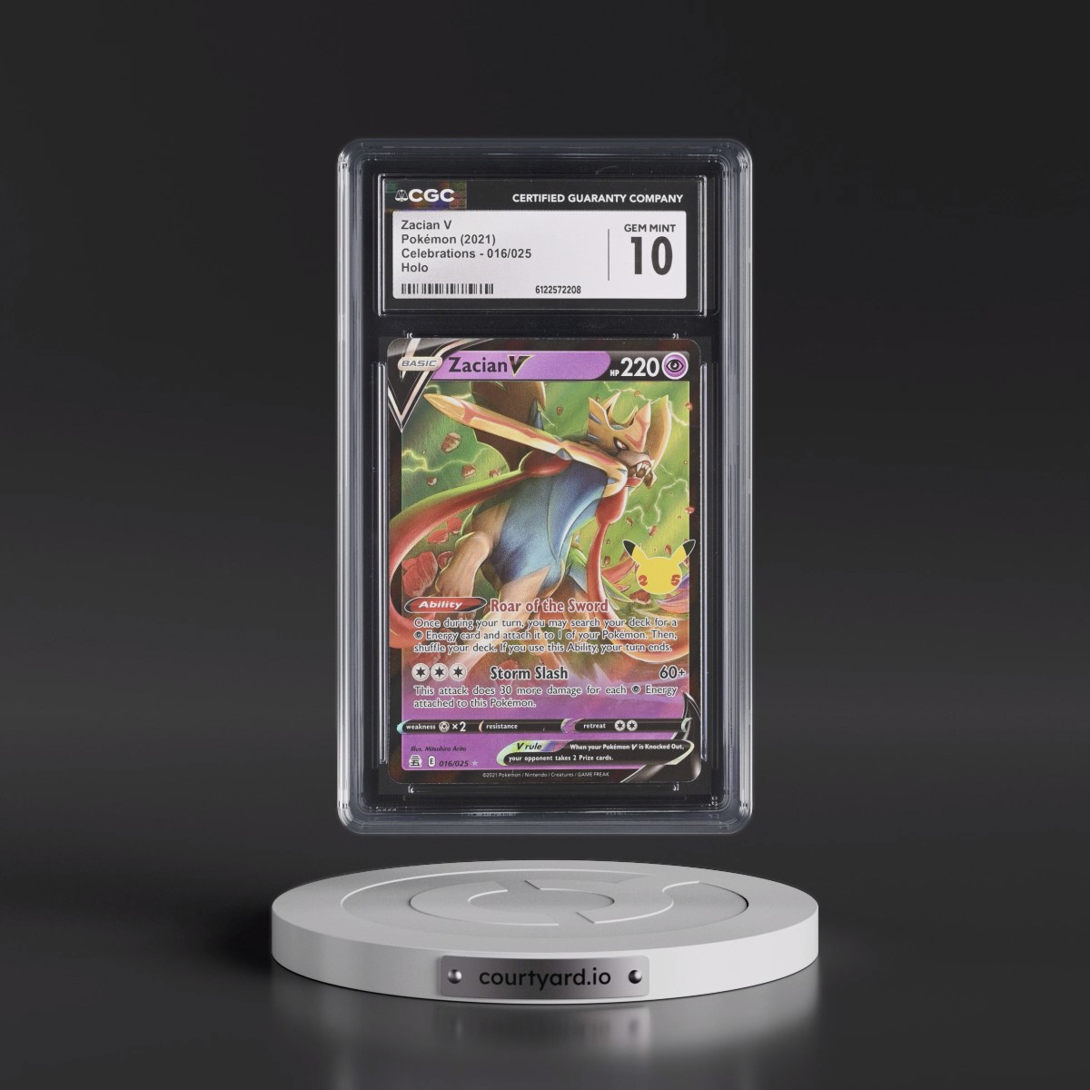2021 Celebrations #016/025 Zacian V - Holo (CGC 10 GEM MINT)