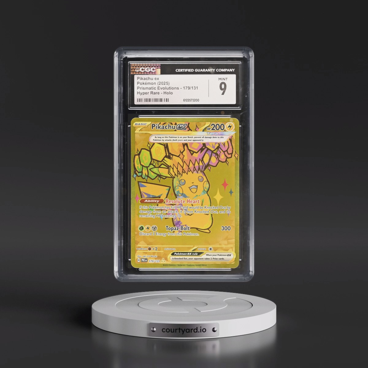 2024 Prismatic Evolutions - PRE EN #179/131 Pikachu ex - Hyper Rare Holo (CGC 9 MINT)