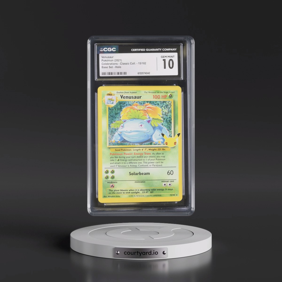 2021 Celebrations - Classic Collection #15/102 Venusaur - Base Set Holo (CGC 10 GEM MINT)