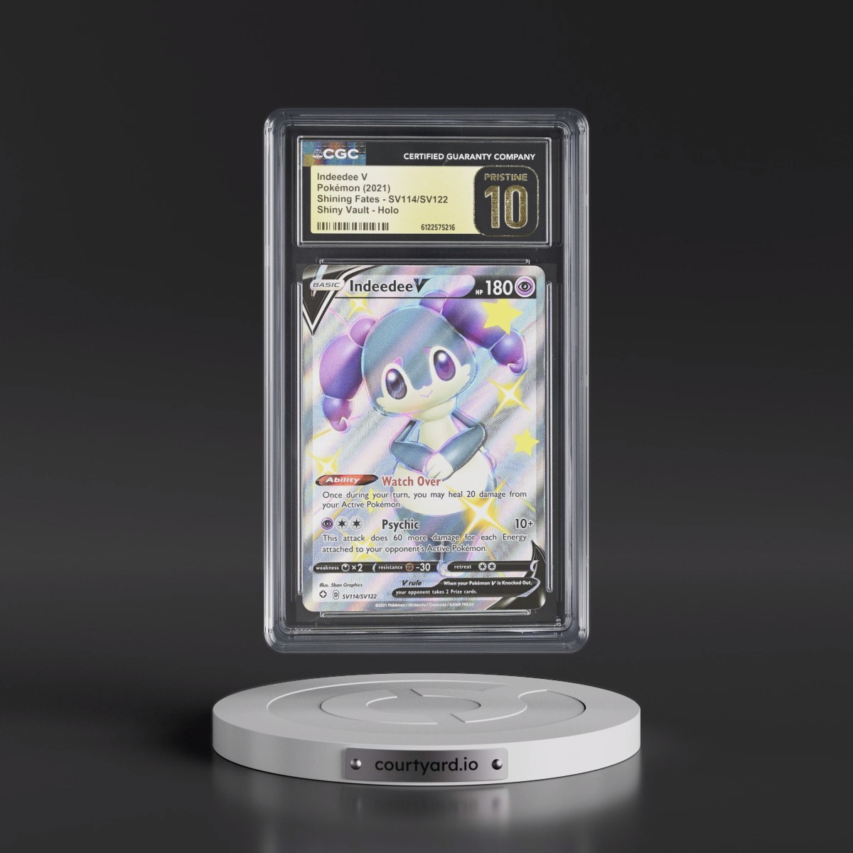 2021 Shining Fates Indeedee V - Shiny Vault Holo #SV114/SV122 CGC 10