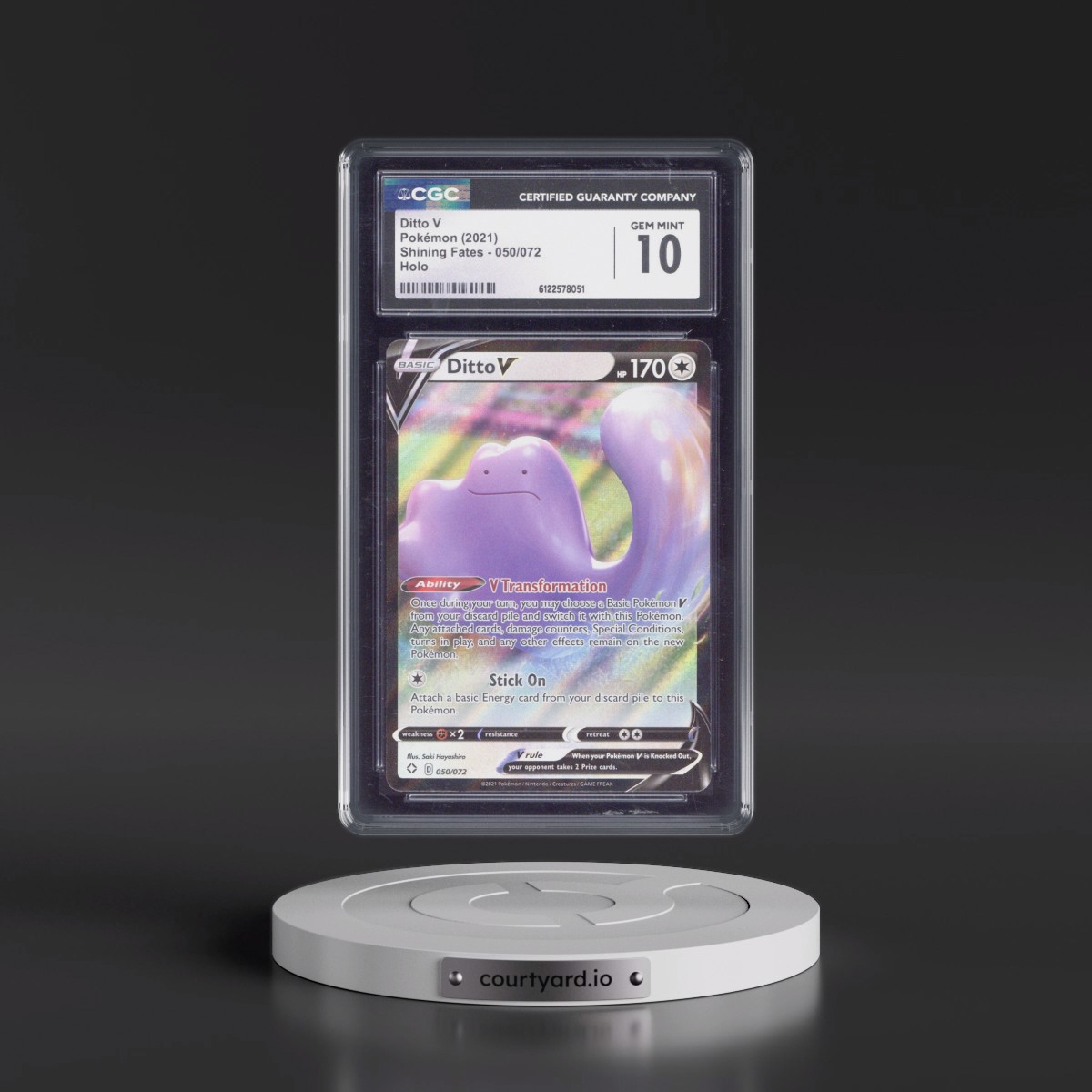 2021 Shining Fates #050/072 Ditto V - Holo (CGC 10 GEM MINT)