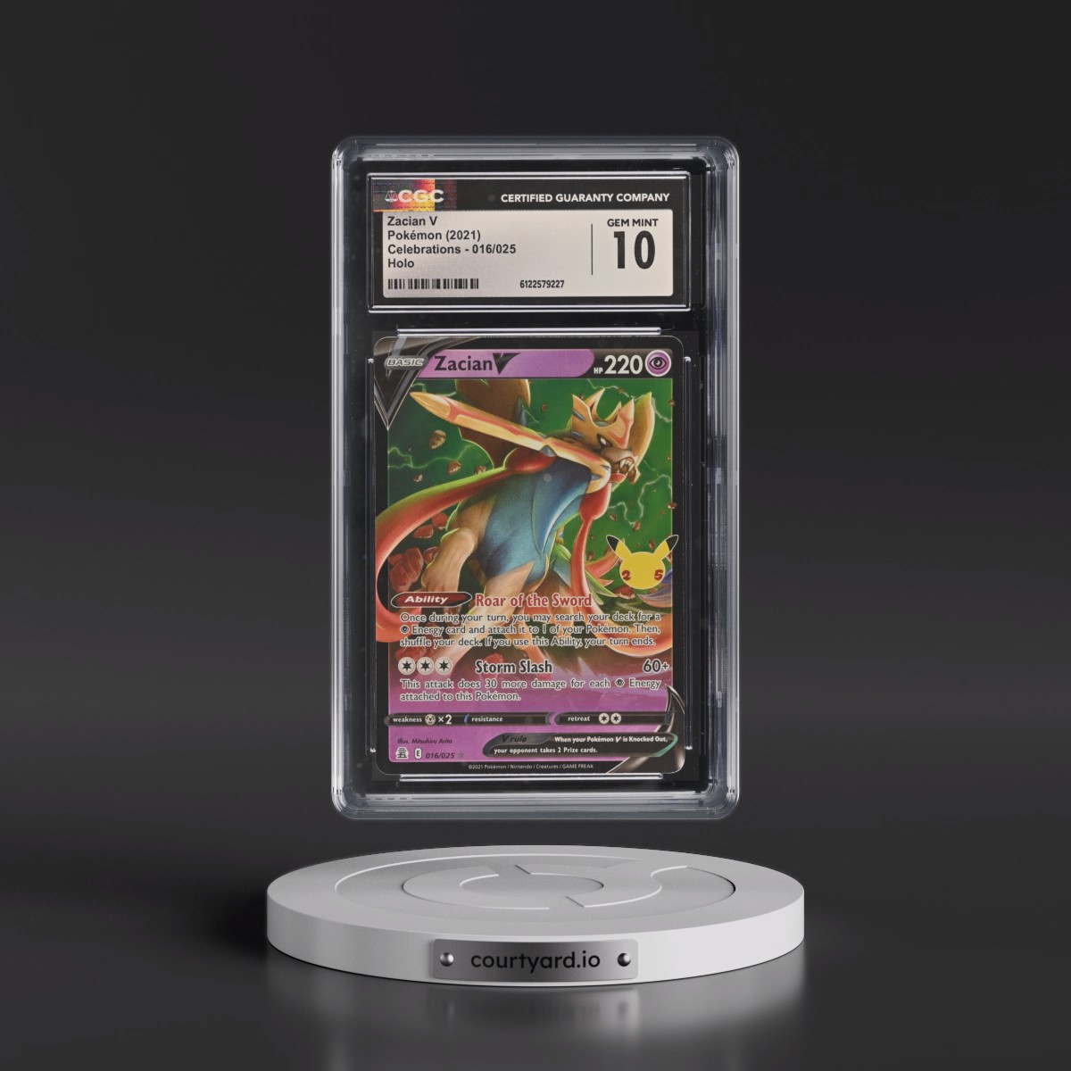 2021 Celebrations #016/025 Zacian V - Holo (CGC 10 GEM MINT)