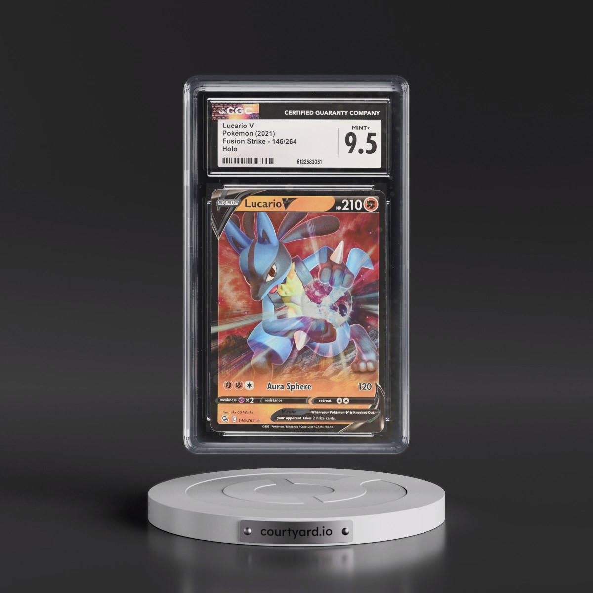 2019 Fusion Strike #146/264 Lucario V - Holo (CGC 9.5 MINT+)