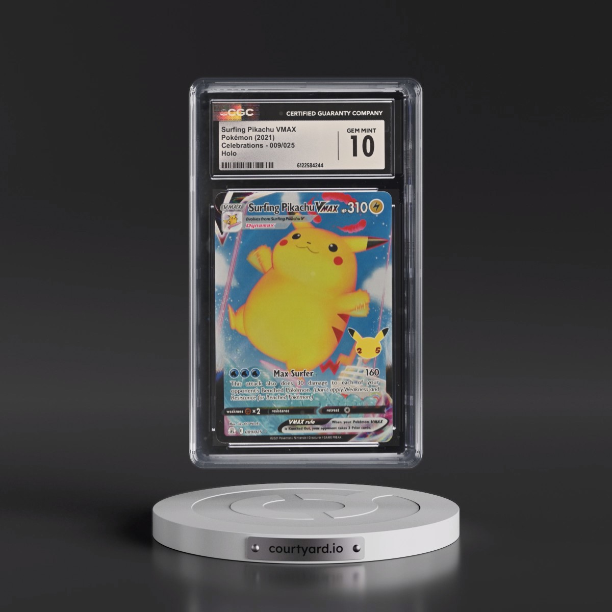 2021 Celebrations Surfing Pikachu VMAX - Holo #009/025 CGC 10