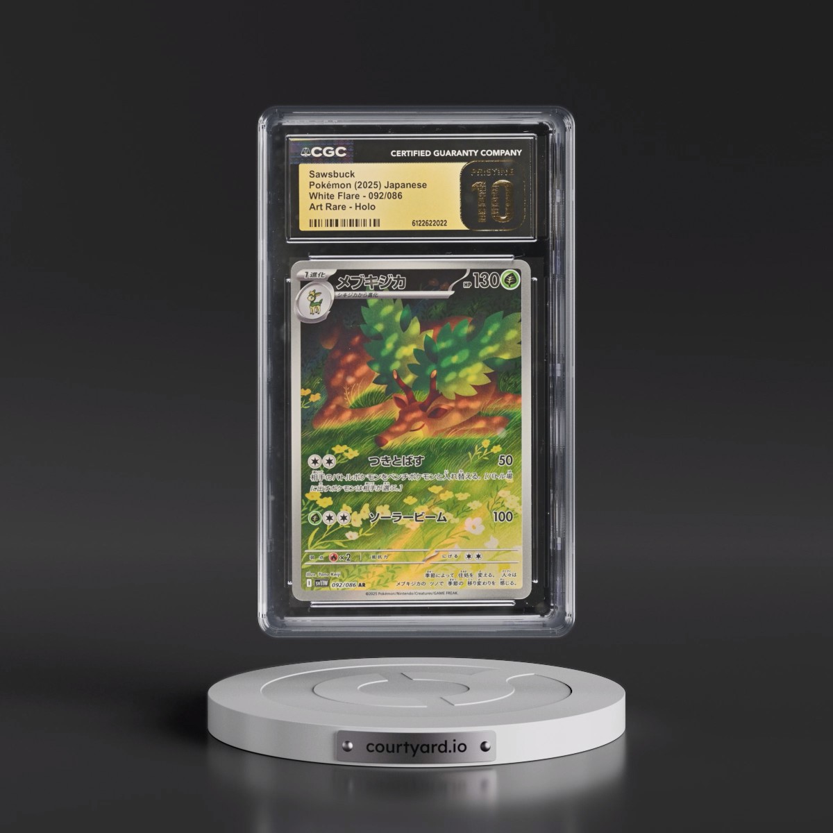 2025 White Flare - sv11W #092/086 Sawsbuck - Art Rare Holo (CGC 10 PRISTINE)