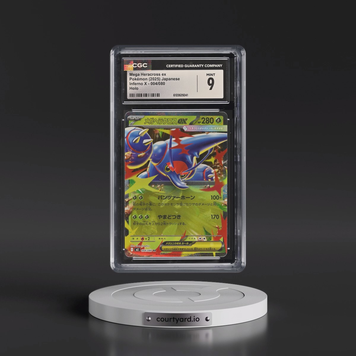 2025 Inferno X - M2 #004/080 Mega Heracross ex - Holo (CGC 9 MINT)