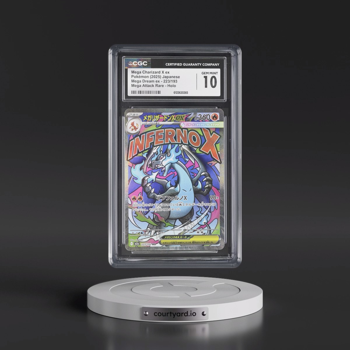 2025 Mega Dream ex - M2a #223/193 Mega Charizard X ex - Mega Attack Rare Holo (CGC 10 GEM MINT)