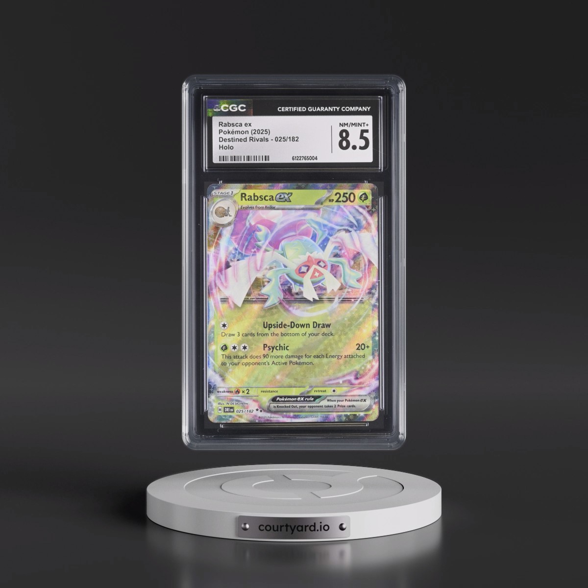 2025 Destined Rivals - DRI EN #025/182 Rabsca ex - Holo (CGC 8.5 NM-MT+)