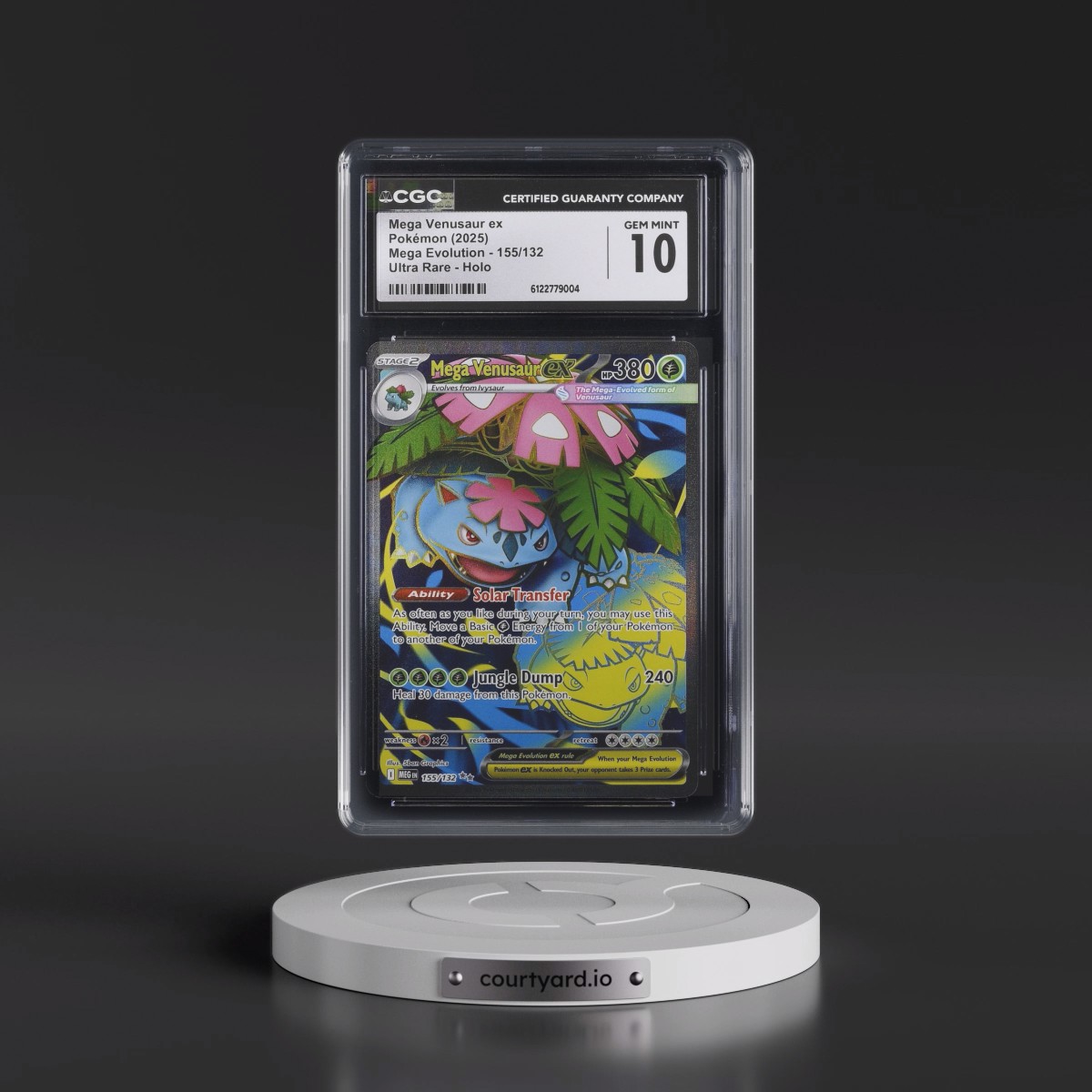 2025 Mega Evolution - MEG EN #155/132 Mega Venusaur ex - Ultra Rare Holo (CGC 10 GEM MINT)