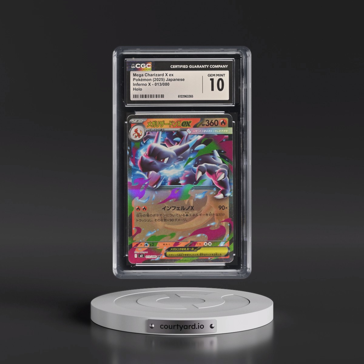 2025 Inferno X - M2 #013/080 Mega Charizard X ex - Holo (CGC 10 GEM MINT)