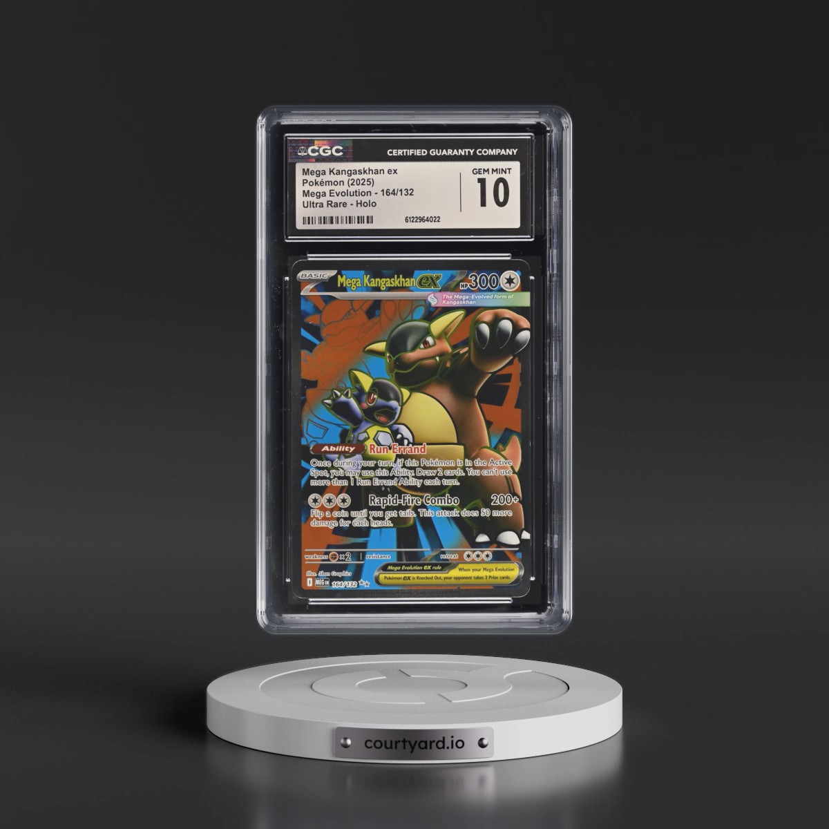 2025 Mega Evolution - MEG EN #164/132 Mega Kangaskhan ex - Ultra Rare Holo (CGC 10 GEM MINT)