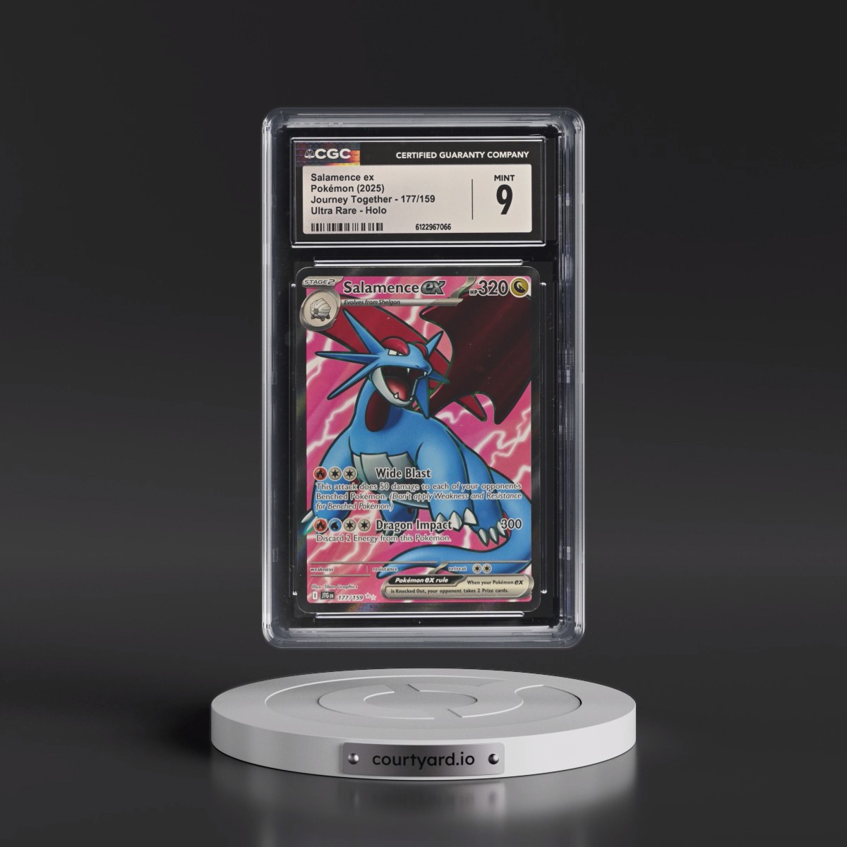 2024 Journey Together - JTG EN #177/159 Salamence ex - Ultra Rare Holo (CGC 9 MINT)