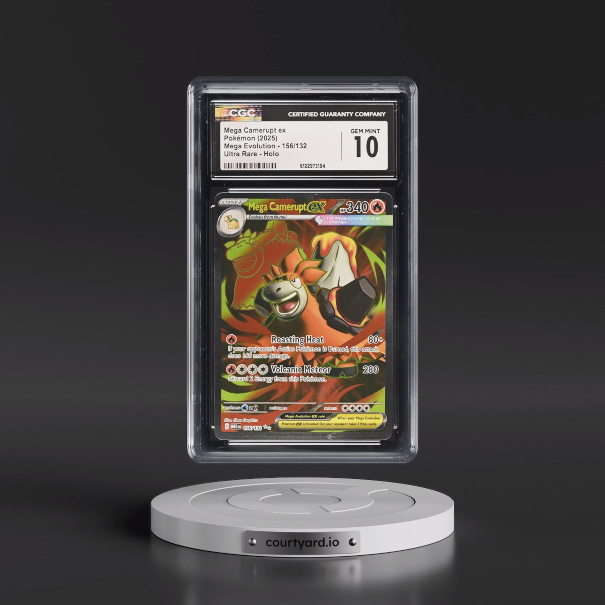 2025 Mega Evolution - MEG EN #156/132 Mega Camerupt ex - Ultra Rare Holo (CGC 10 GEM MINT)
