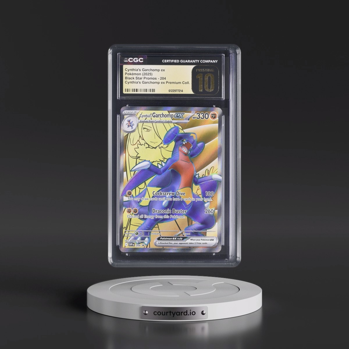 2023 Black Star Promos - Scarlet & Violet SVP EN #204 Cynthia's Garchomp ex - Cynthia's Garchomp ex Premium Collection (Holo) (CGC 10 PRISTINE)