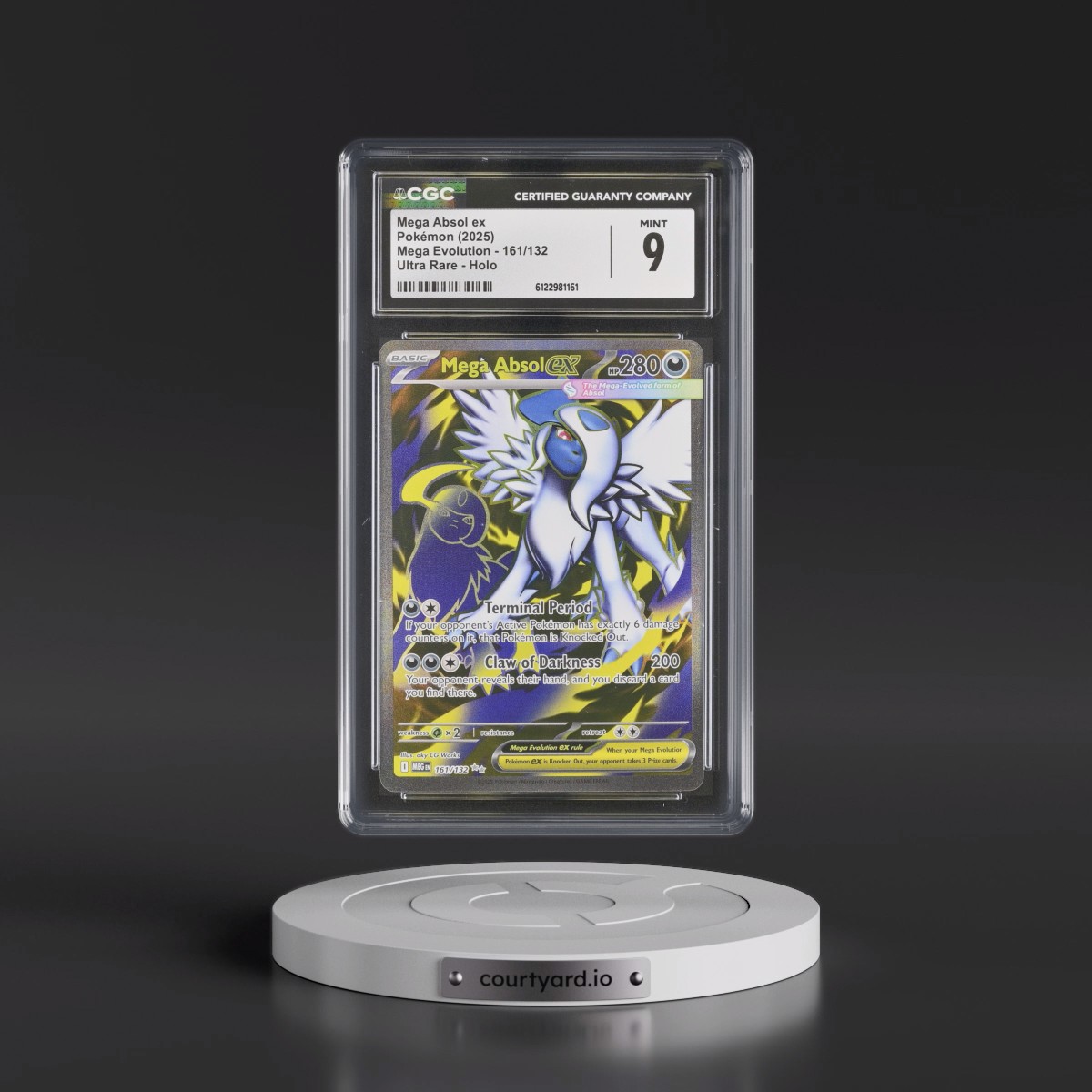 2025 Mega Evolution - MEG EN #161/132 Mega Absol ex - Ultra Rare Holo (CGC 9 MINT)