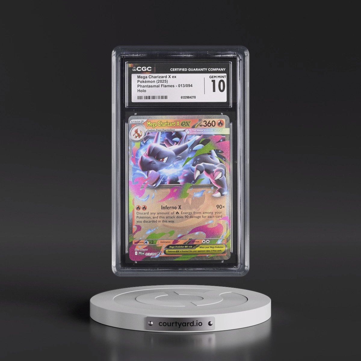 2025 Phantasmal Flames - PFL EN #013/094 Mega Charizard X ex - Holo (CGC 10 GEM MINT)