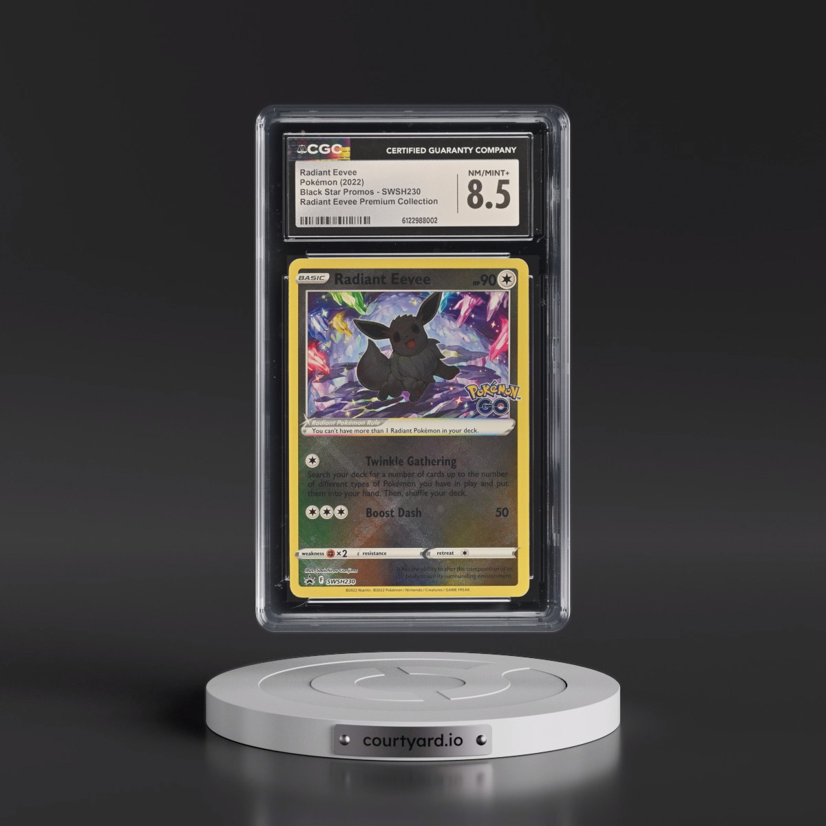 2017 Black Star Promos - Sword & Shield #SWSH230 Radiant Eevee - Holo Radiant Eevee Premium Collection (CGC 8.5 NM-MT+)