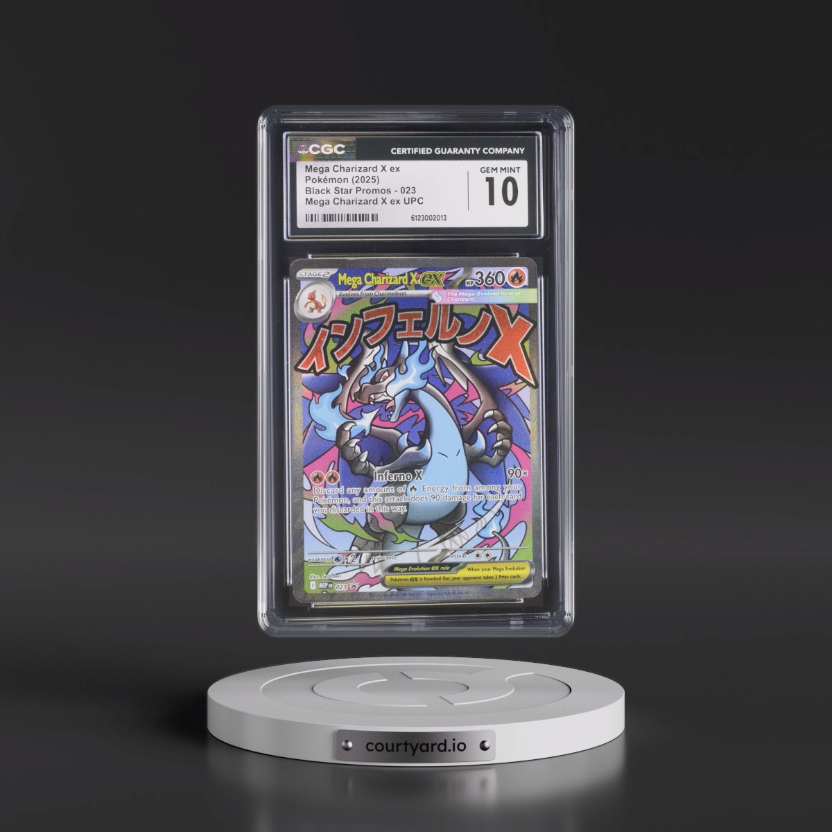2025 Black Star Promos - Mega Evolution MEP EN #023 Mega Charizard X ex - Mega Charizard X ex Ultra Premium Collection (Holo) (CGC 10 GEM MINT)