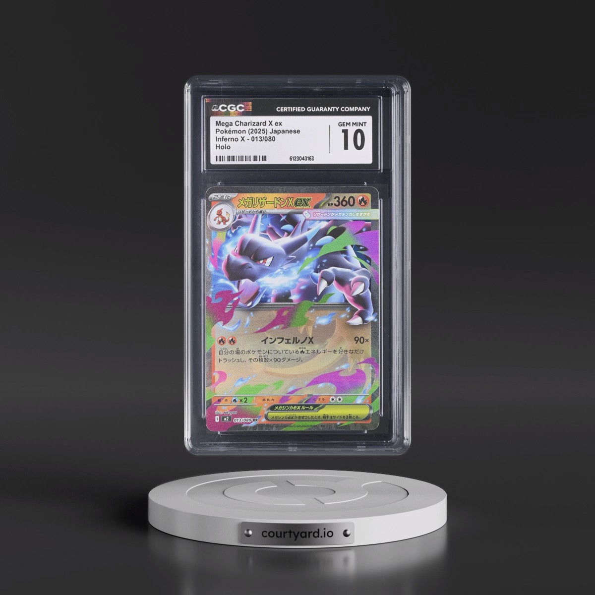 2025 Inferno X - M2 #013/080 Mega Charizard X ex - Holo (CGC 10 GEM MINT)