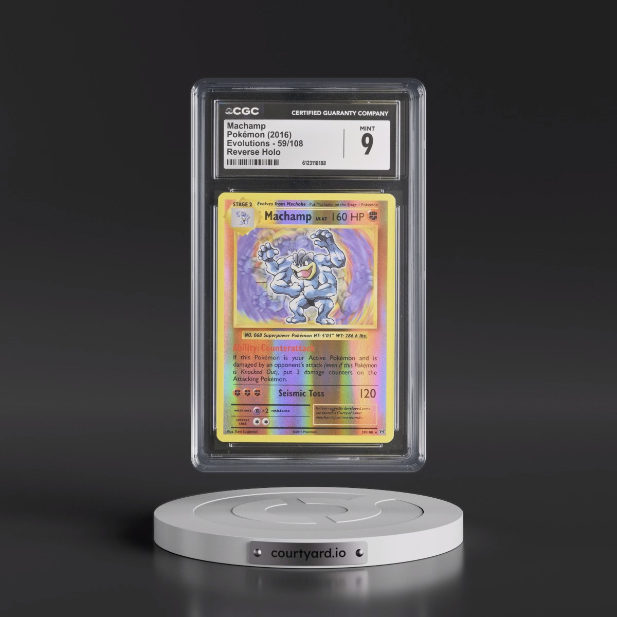 2016 Evolutions #59/108 Machamp - Reverse Holo (CGC 9 MINT)