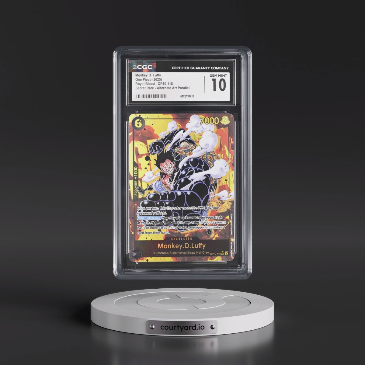 2025 Royal Blood (OP10) - English Monkey D. Luffy - (Borderless) Alt Art #OP10-118 CGC 10