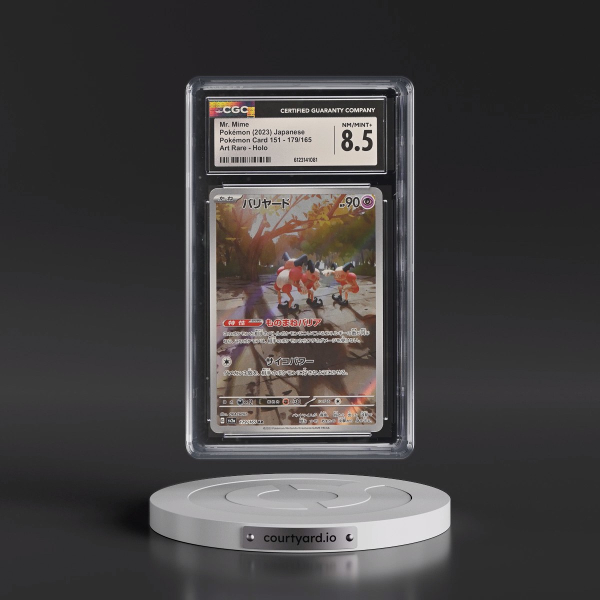 2023 Pokémon Card 151 #179/165 Mr. Mime - Art Rare Holo (CGC 8.5 NM-MT+)