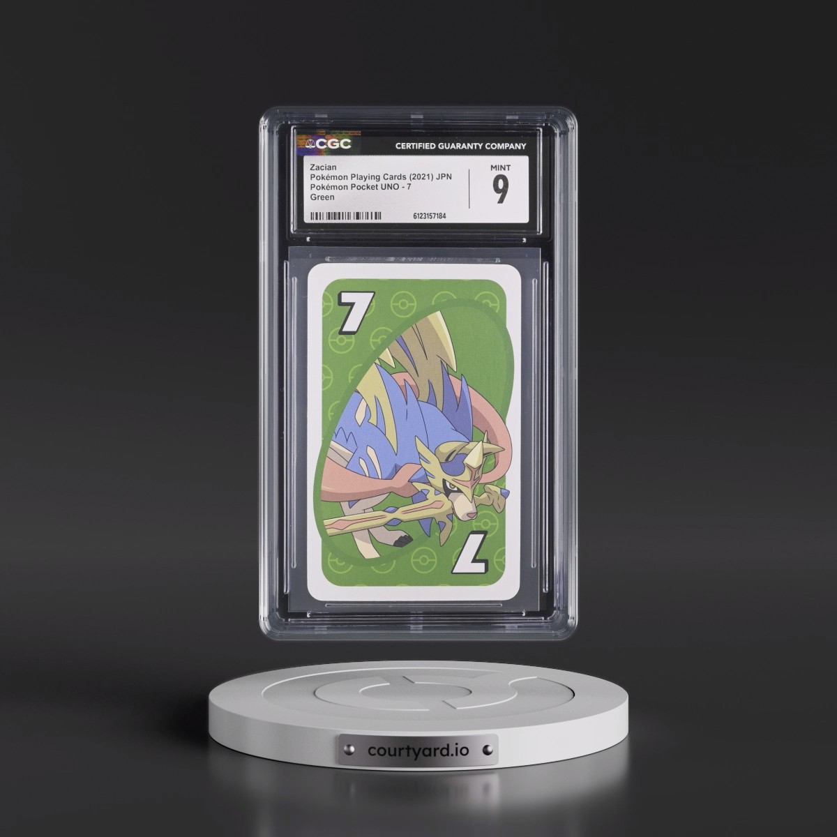 2021 Pokémon Pocket UNO (2021 Pocket Monsters Back) #7 Zacian - Green (CGC 9 MINT)