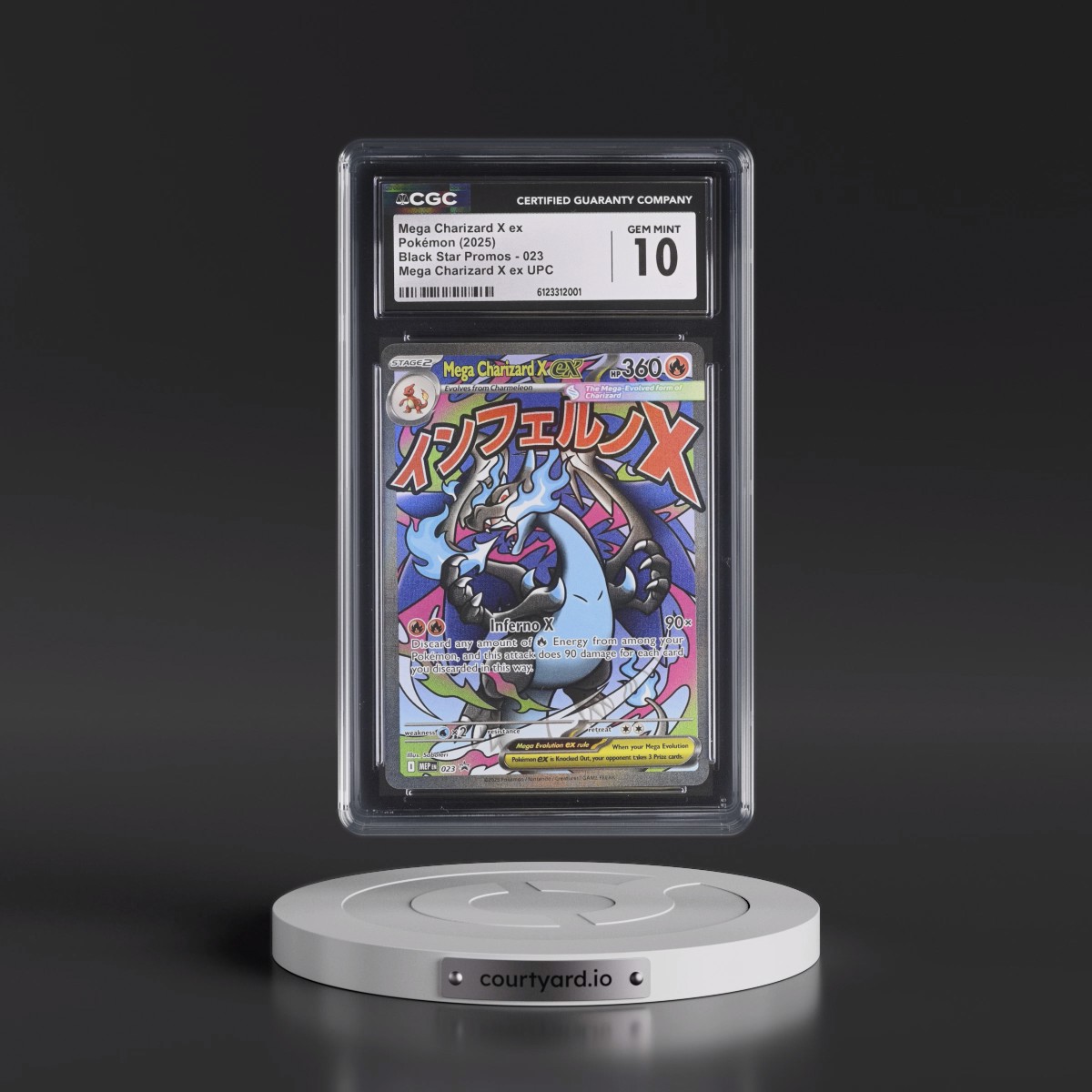 2025 Black Star Promos - Mega Evolution MEP EN #023 Mega Charizard X ex - Mega Charizard X ex Ultra Premium Collection (Holo) (CGC 10 GEM MINT)