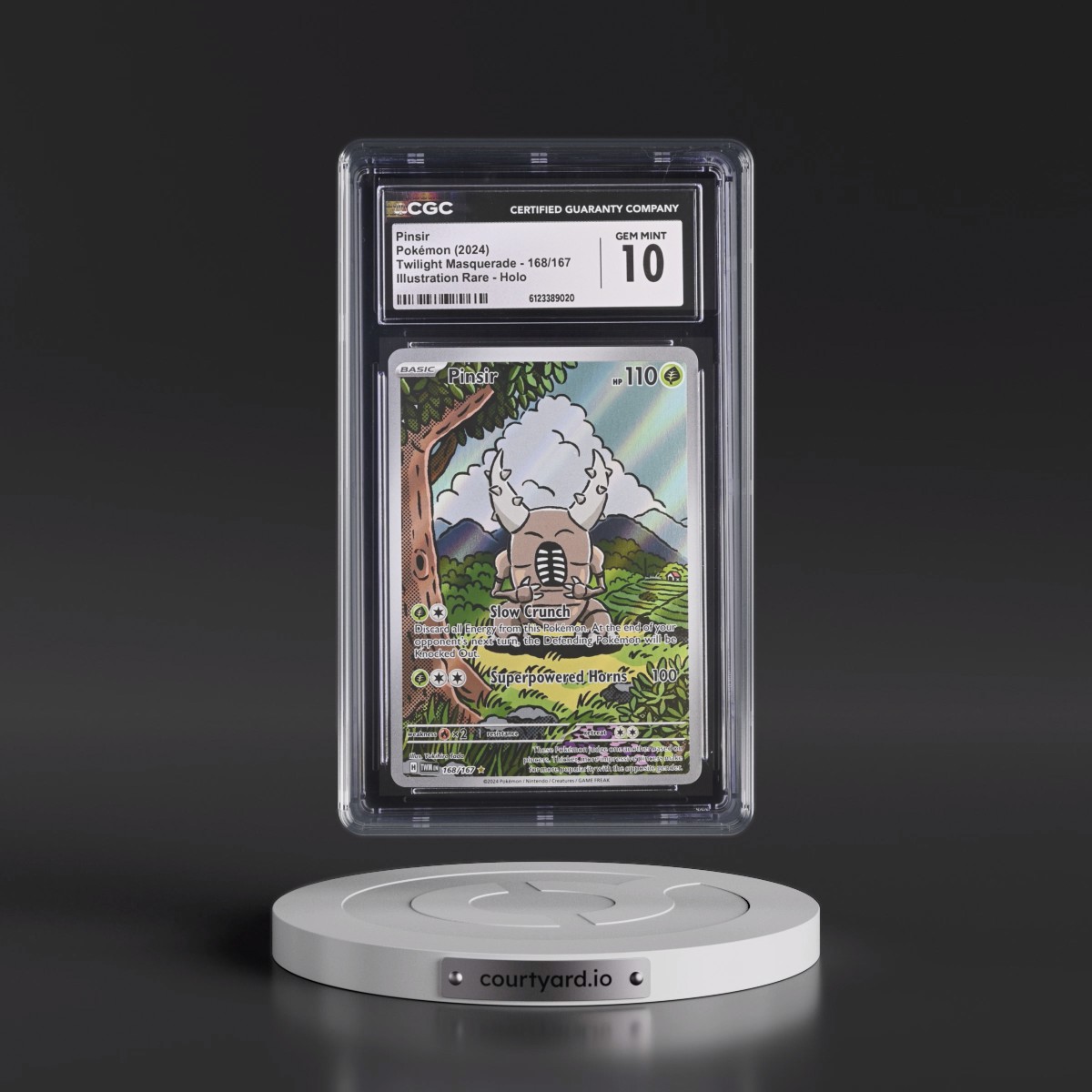 2024 Twilight Masquerade - TWM EN #168/167 Pinsir - Illustration Rare Holo (CGC 10 GEM MINT)