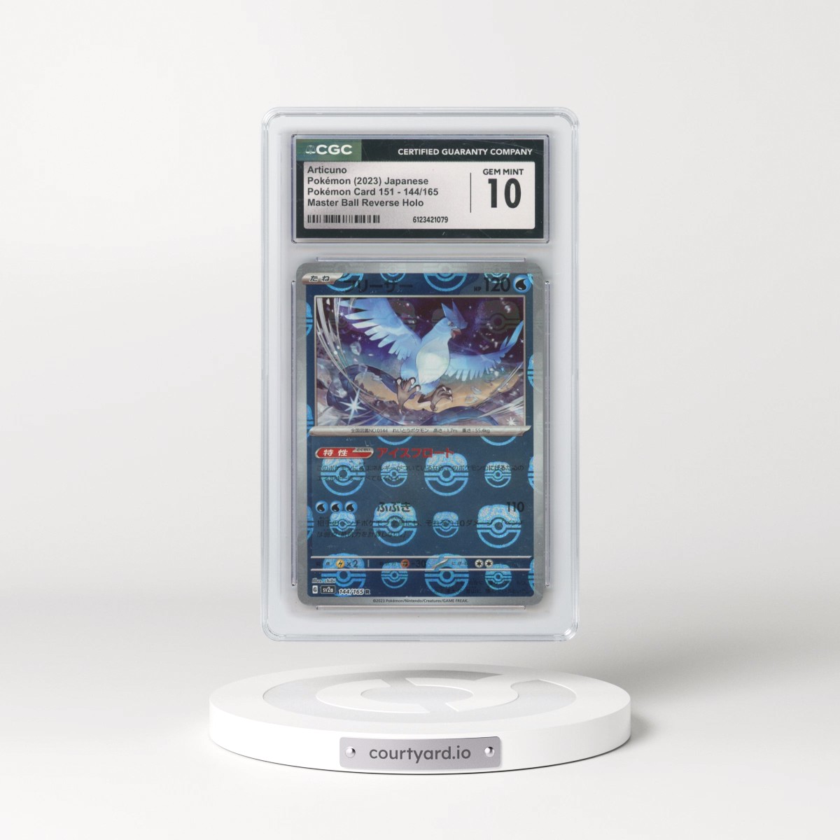 2023 Pokémon Card 151 #144/165 Articuno - Reverse Holo Master Ball (CGC 10 GEM MINT)