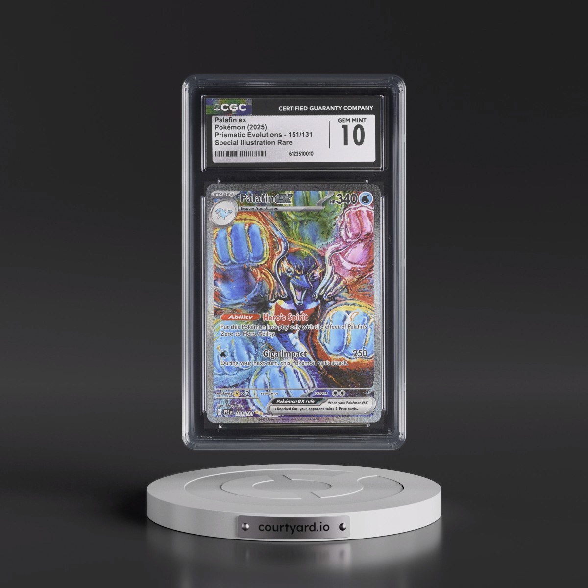 2025 Pokémon Pre EN-Prismatic Evolutions #151 Palafin EX - Holo Special Illustration Rare (CGC 10 GEM MINT)