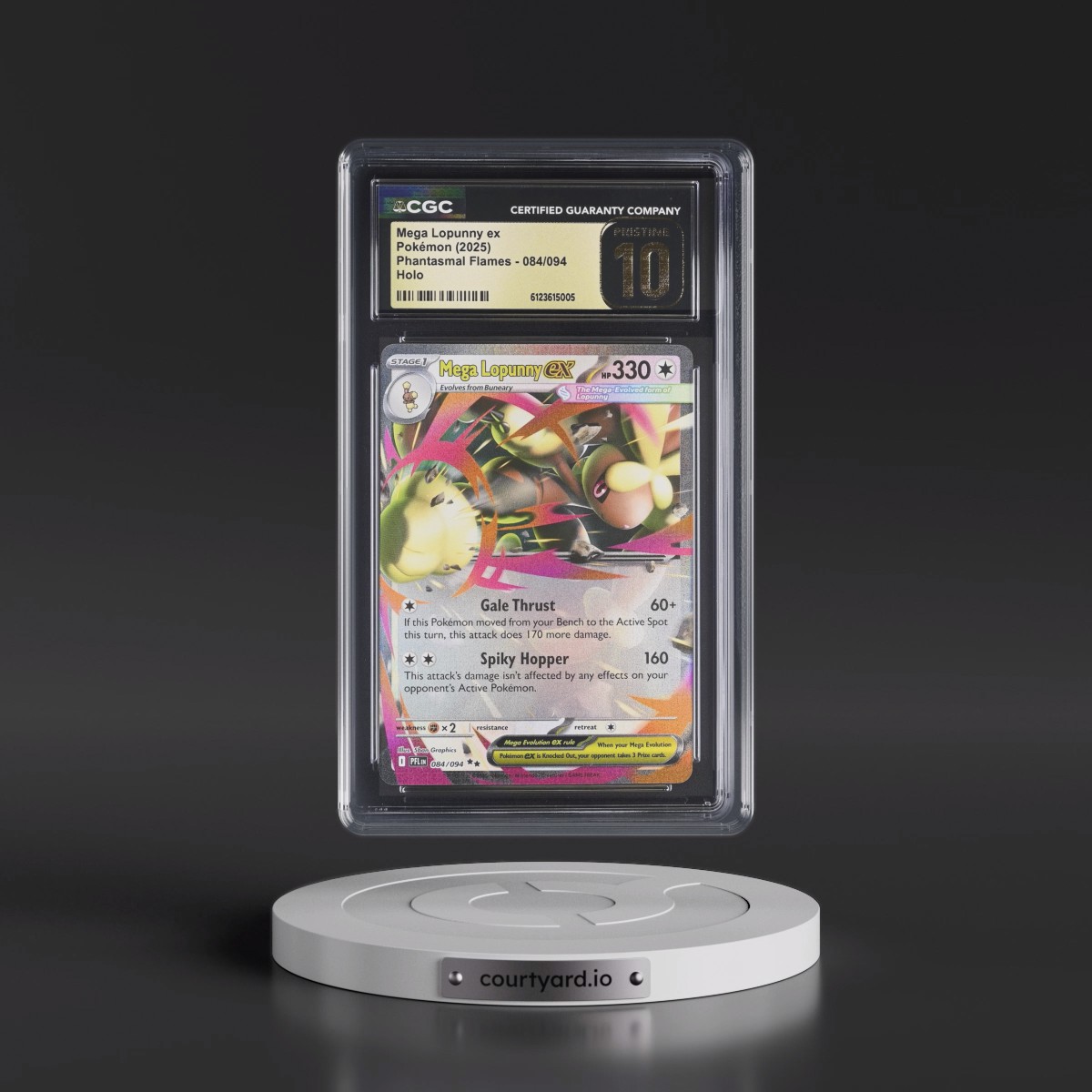 2025 Phantasmal Flames - PFL EN #084/094 Mega Lopunny ex - Holo (CGC 10 PRISTINE)