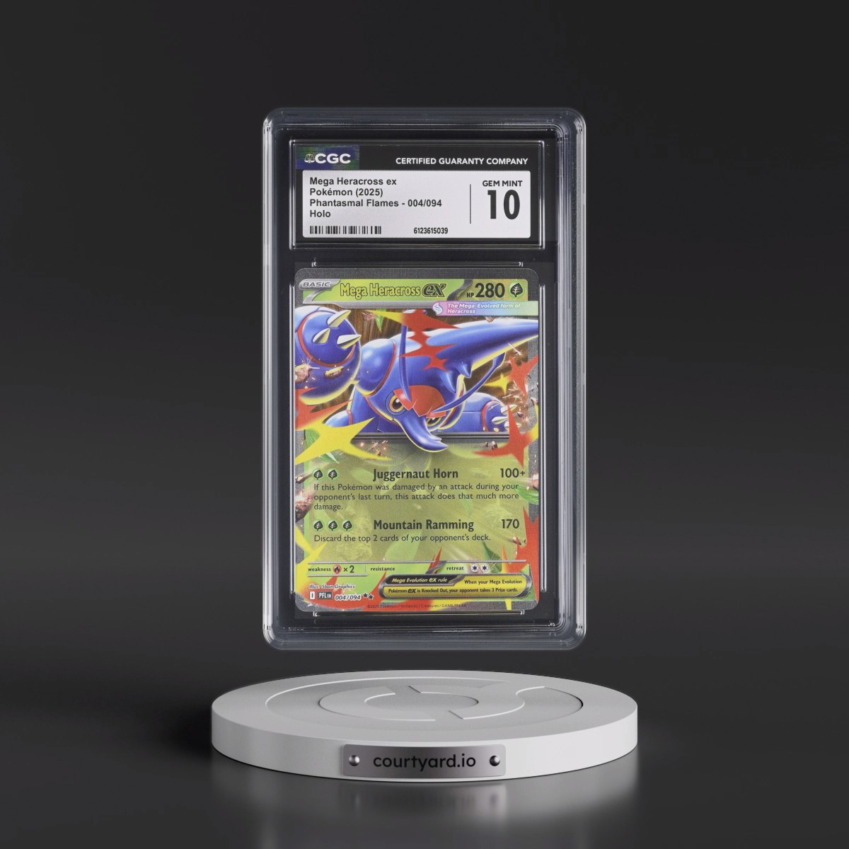 2025 Phantasmal Flames - PFL EN #004/094 Mega Heracross ex - Holo (CGC 10 GEM MINT)