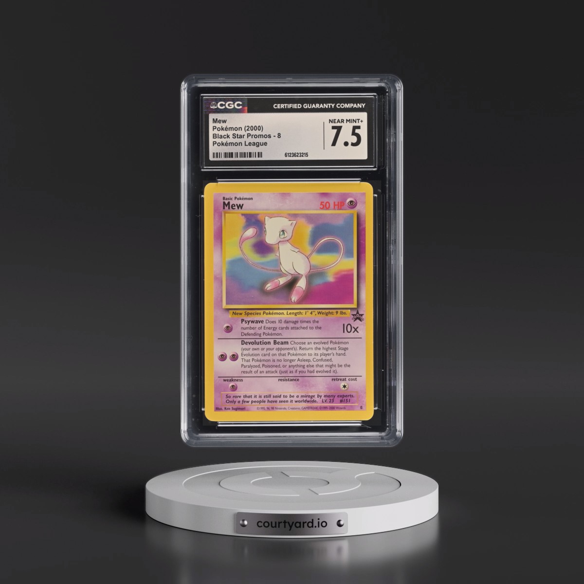 1999 Black Star Promos Mew - Pokémon League #8 CGC 7.5
