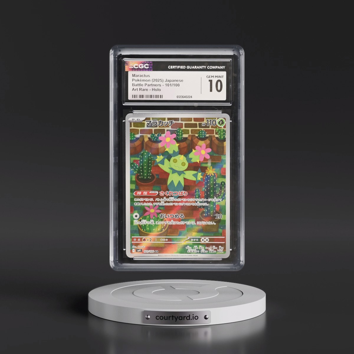 2025 Battle Partners - sv9 #101/100 Maractus - Art Rare Holo (CGC 10 GEM MINT)