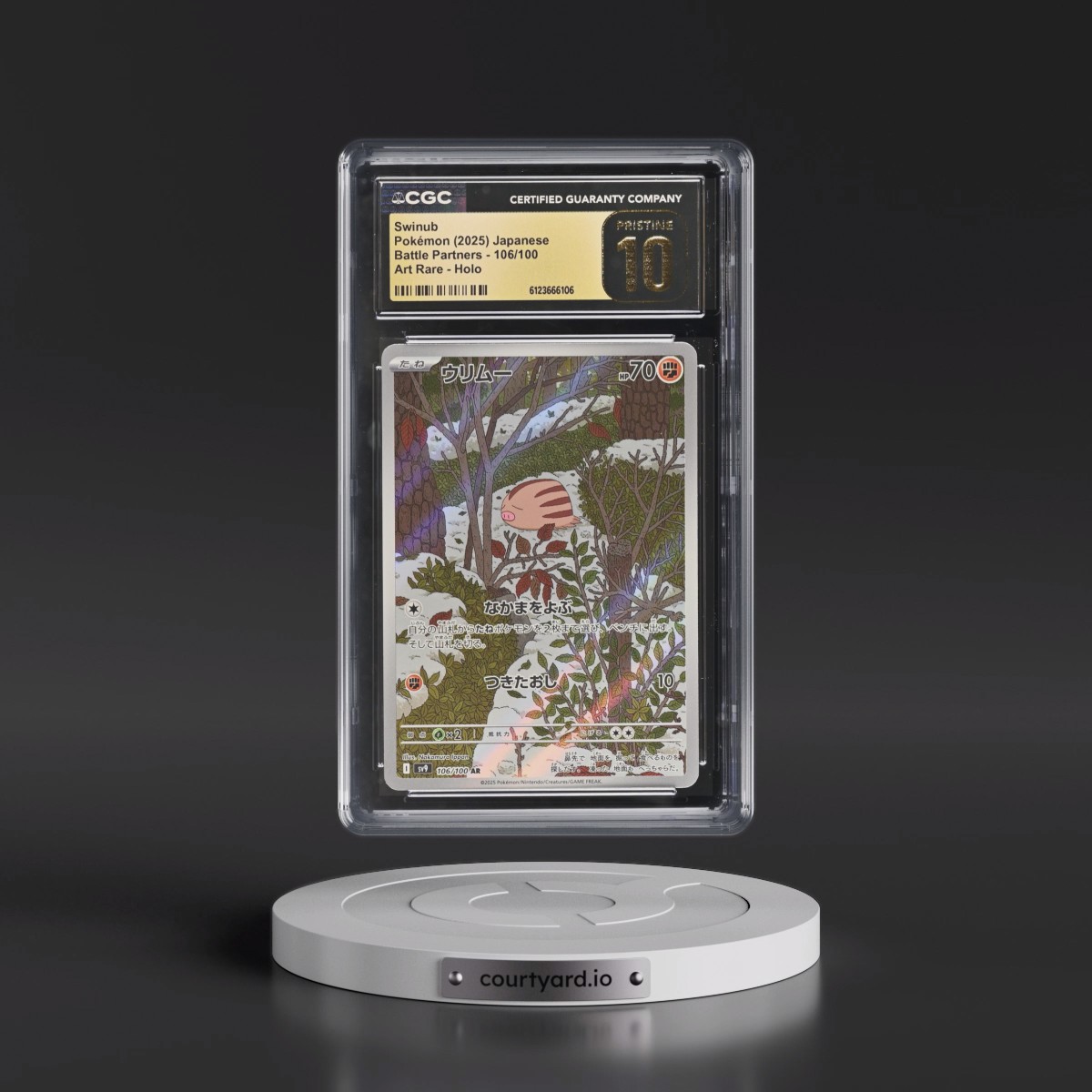 2025 Battle Partners - sv9 #106/100 Swinub - Art Rare Holo (CGC 10 PRISTINE)