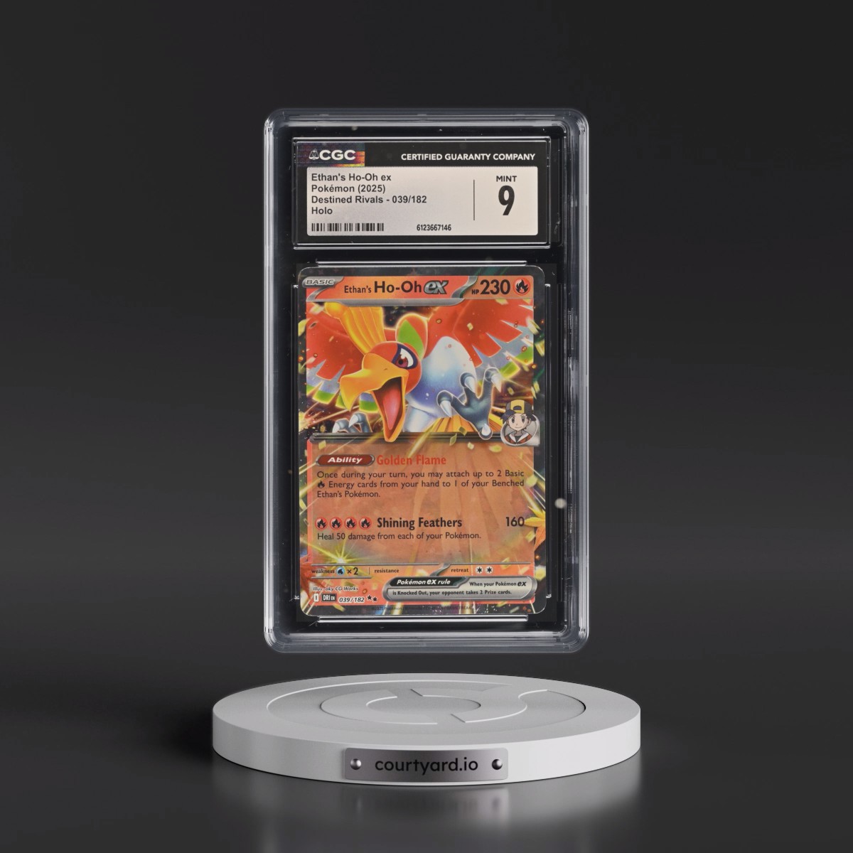 2025 Destined Rivals - DRI EN #039/182 Ethan's Ho-Oh ex - Holo (CGC 9 MINT)