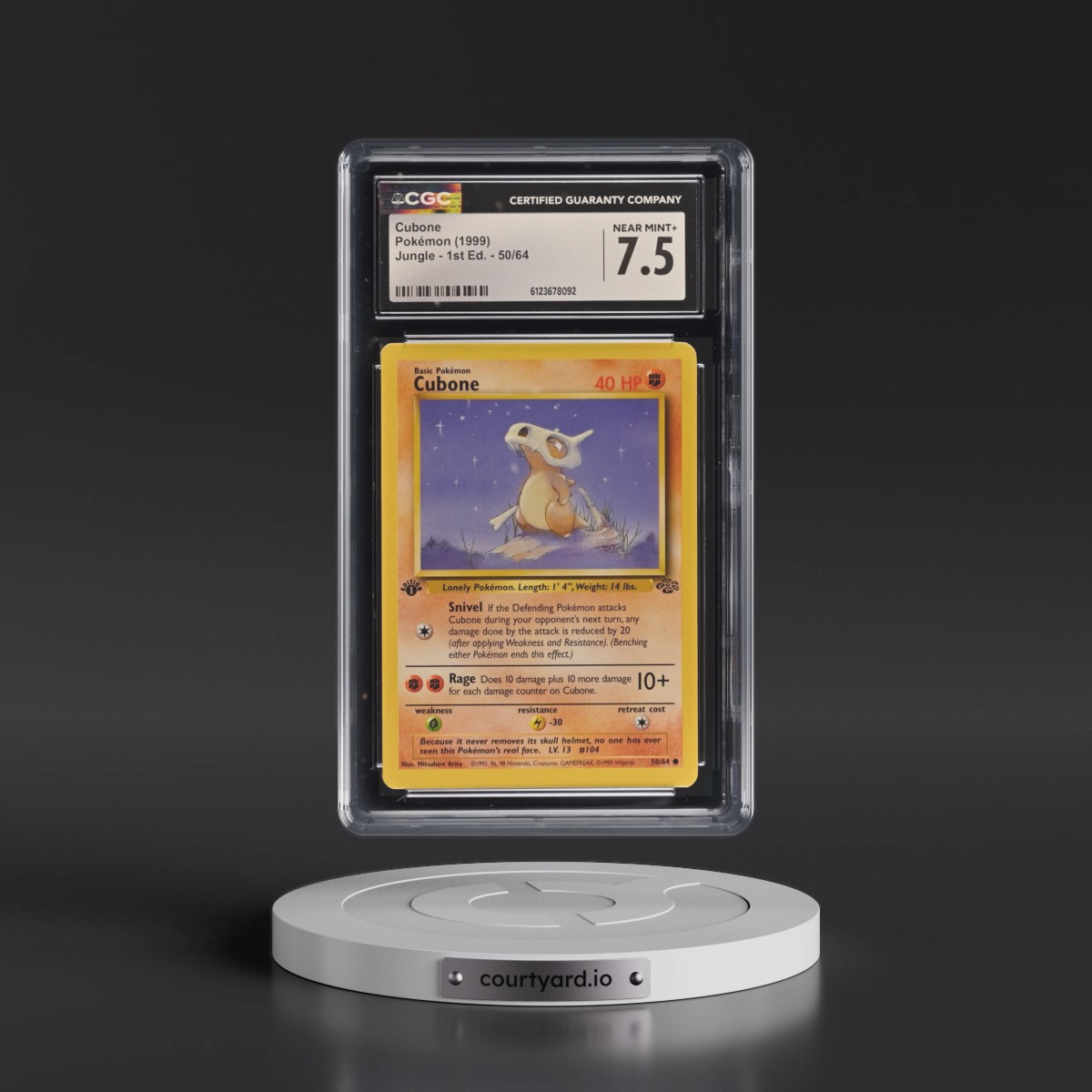 1999 Jungle #50/64 Cubone - 1st Edition 1st Edition (CGC 7.5 NM+)