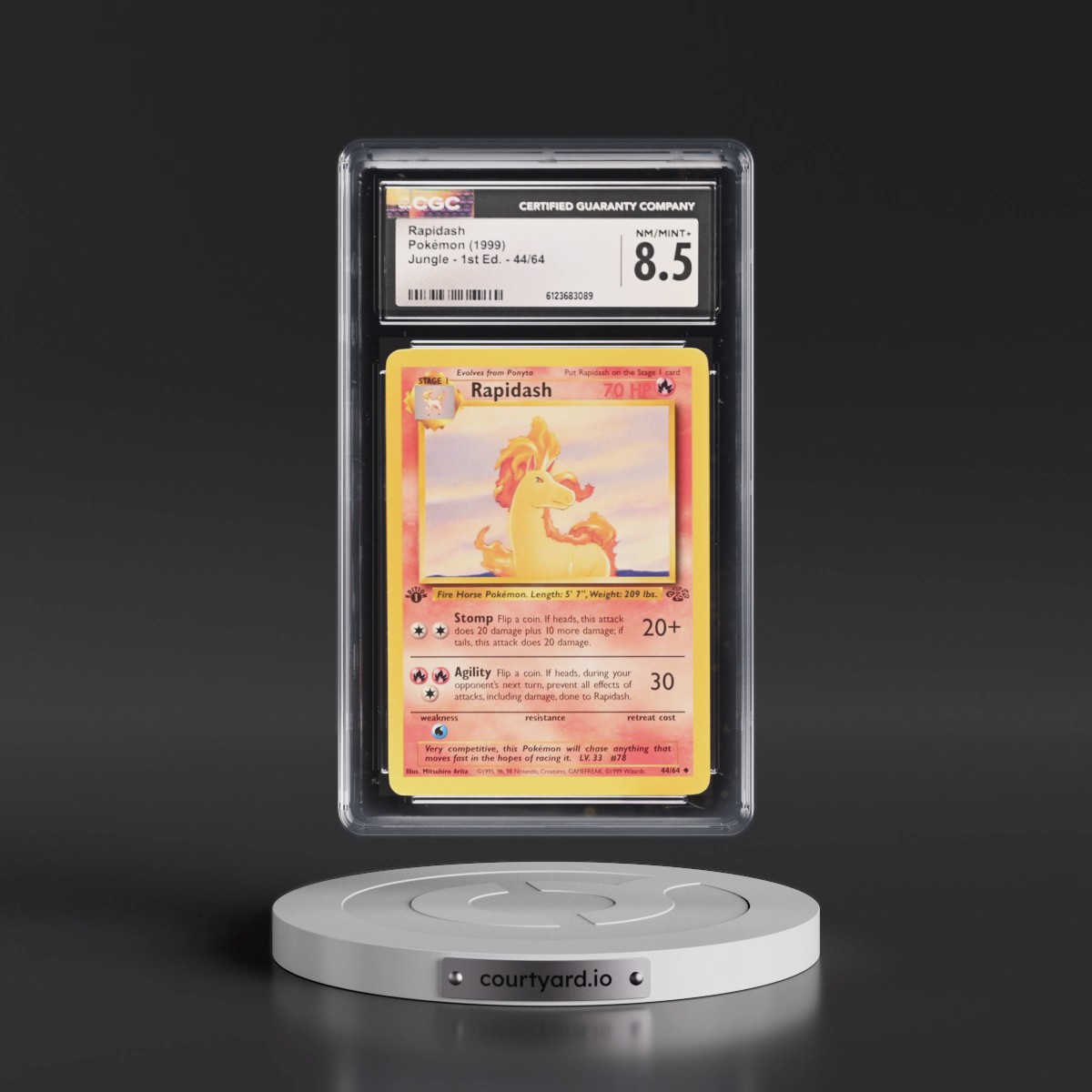 1999 Jungle #44/64 Rapidash - 1st Edition 1st Edition (CGC 8.5 NM-MT+)