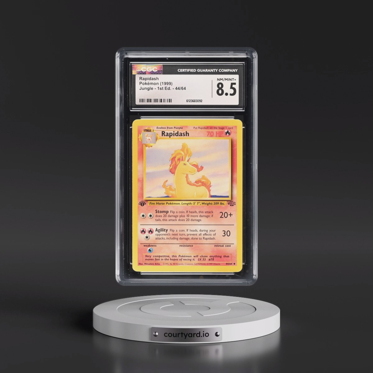 1999 Jungle #44/64 Rapidash - 1st Edition 1st Edition (CGC 8.5 NM-MT+)